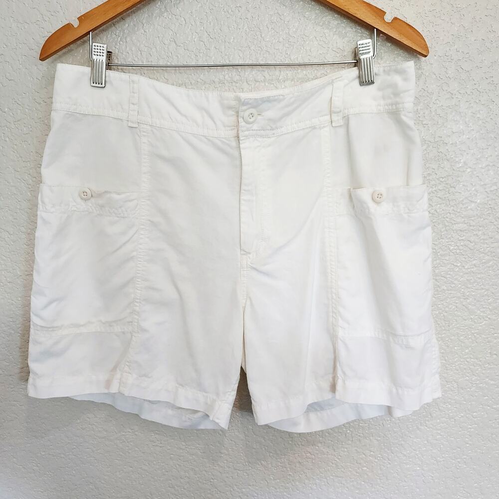 Sundance White Linen Blend Casual Shorts Size M
